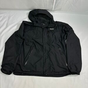 Helly Hansen Helly Tech Protection Mens L Black Hooded Waterproof Rain Jacket